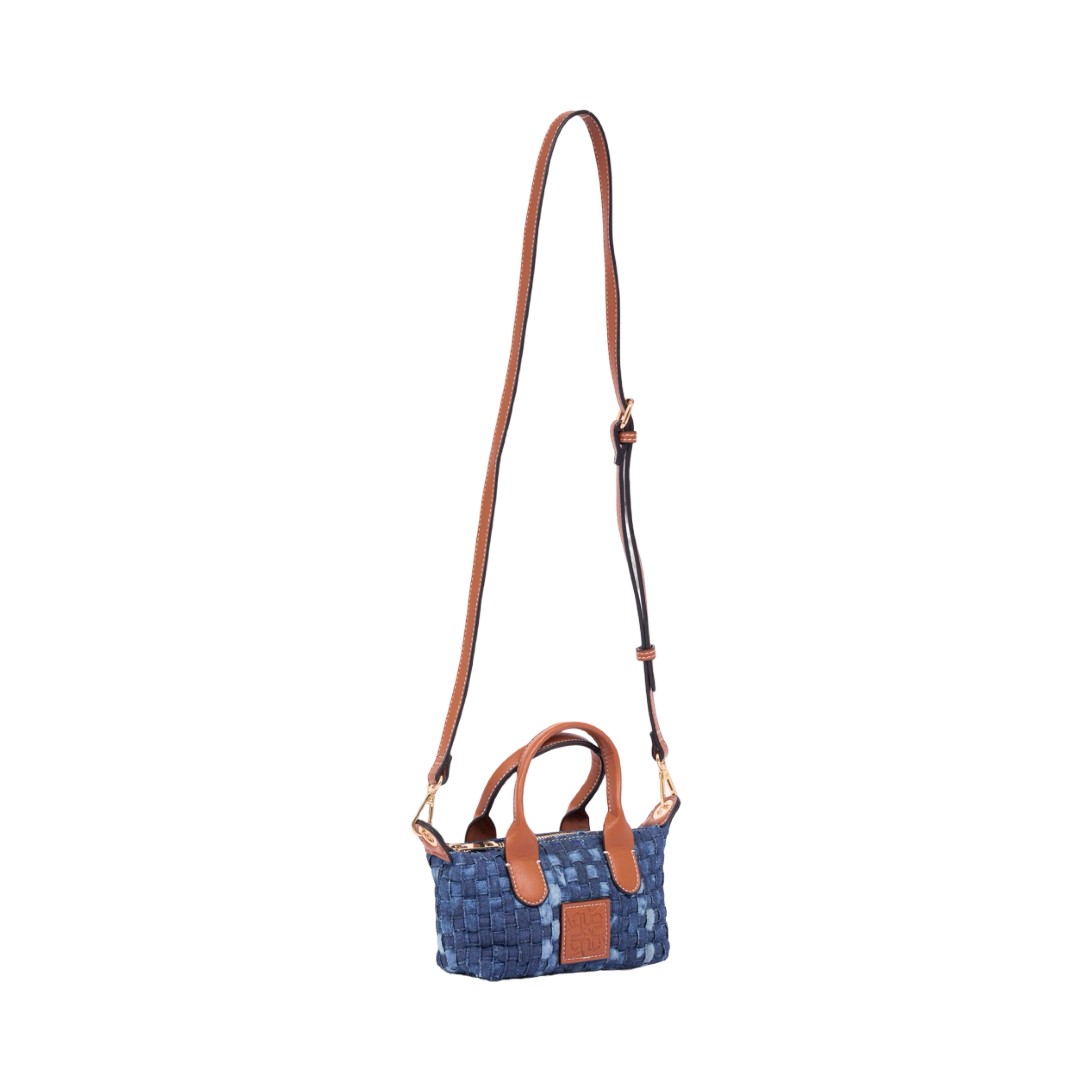 Midnight Weave – Woven Mini Shoulder Bag S – Denim