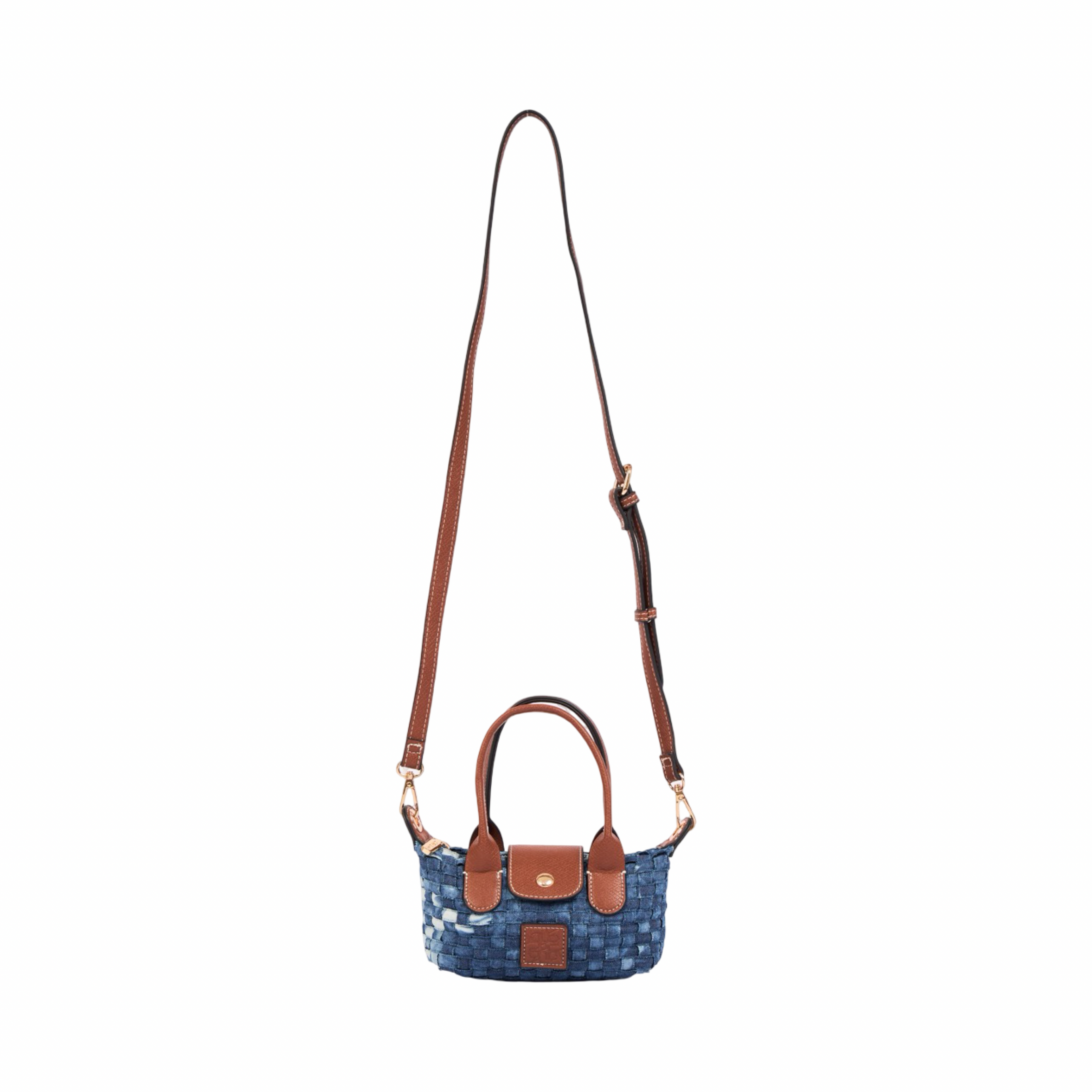 Midnight Weave – Woven Mini Shoulder Bag S – Denim