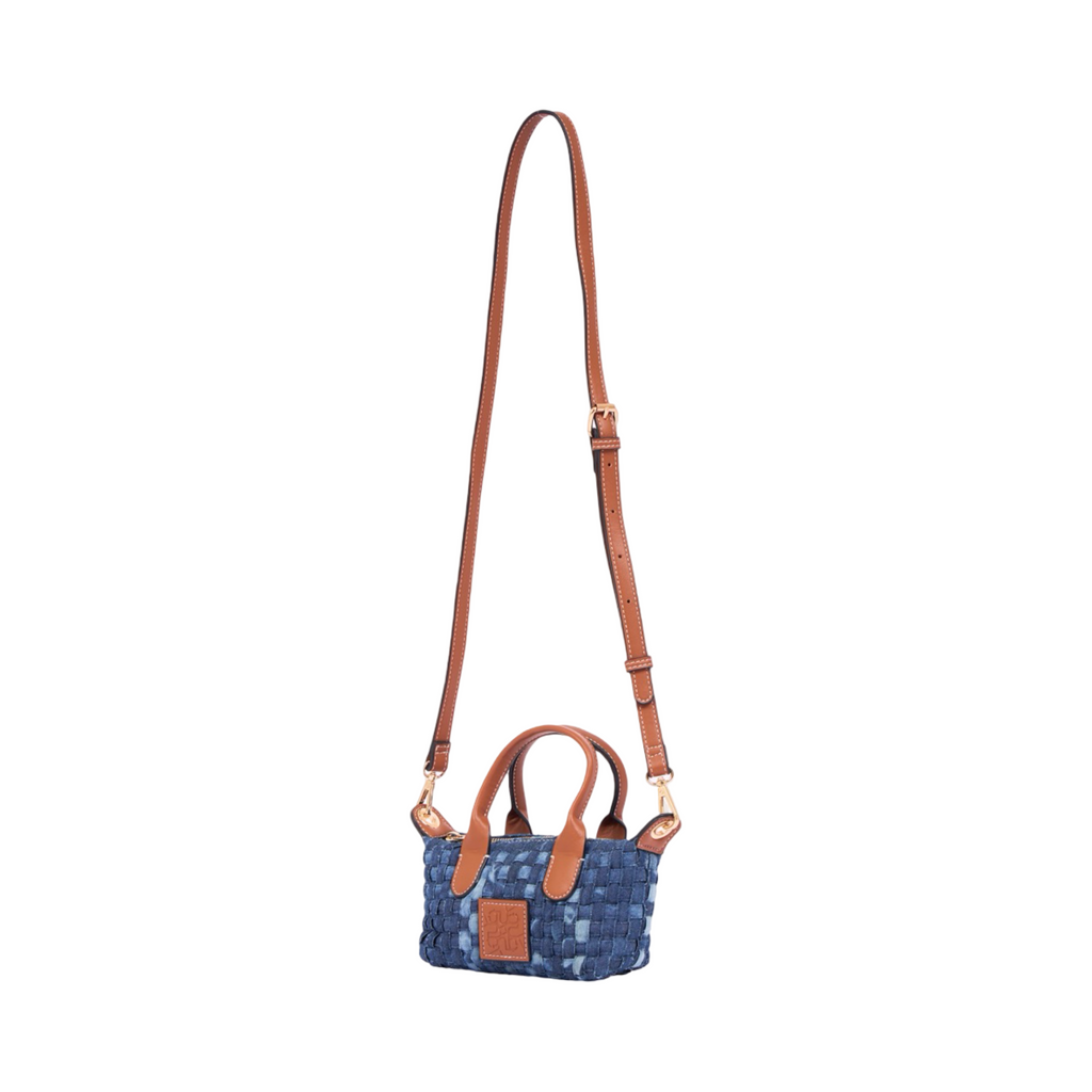 Midnight Weave – Woven Mini Shoulder Bag S – Denim