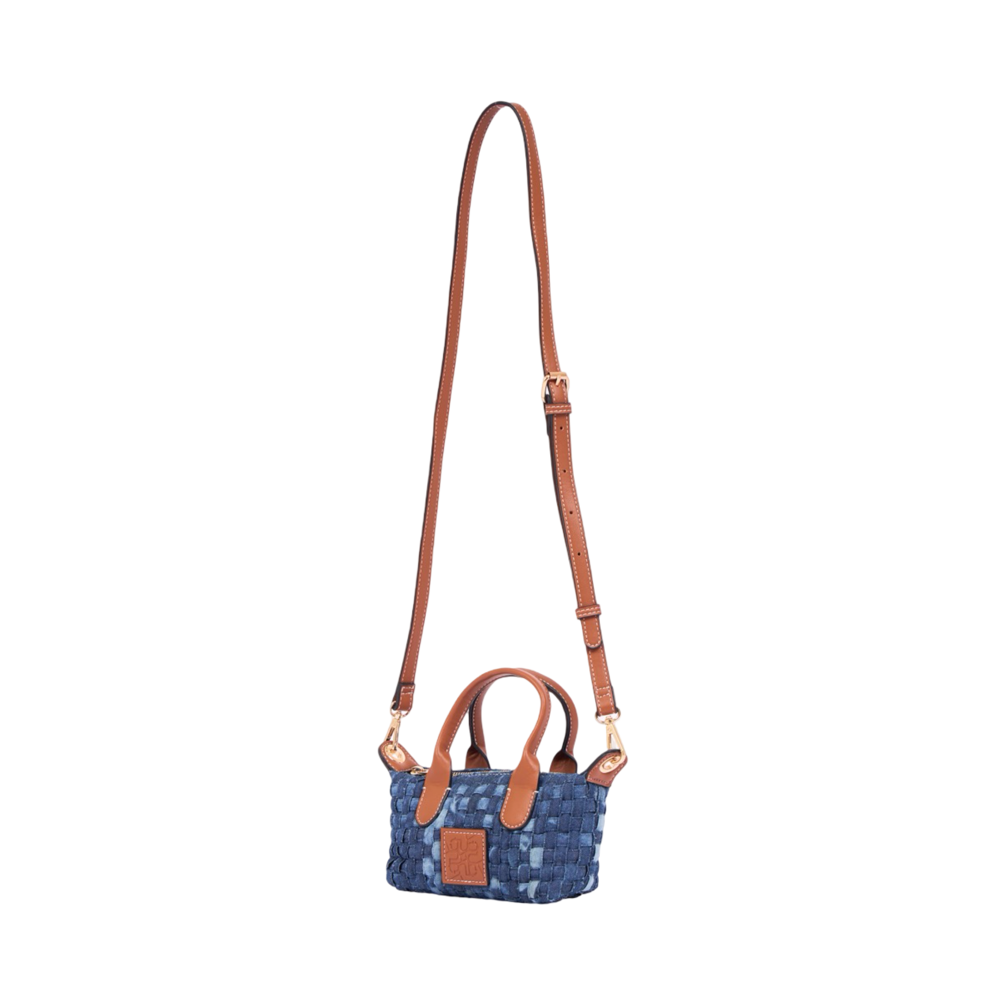Midnight Weave – Woven Mini Shoulder Bag S – Denim