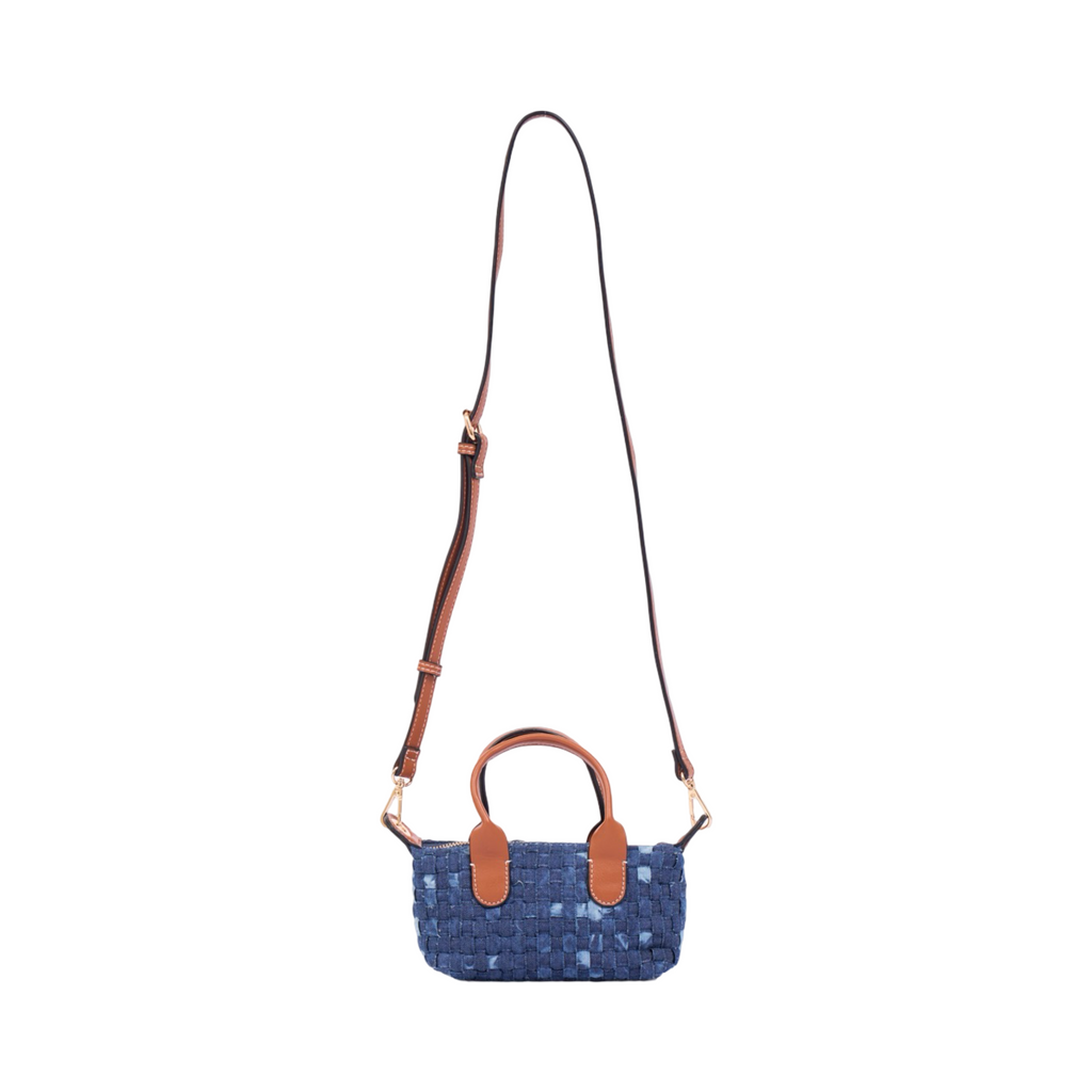 Midnight Weave – Woven Mini Shoulder Bag S – Denim