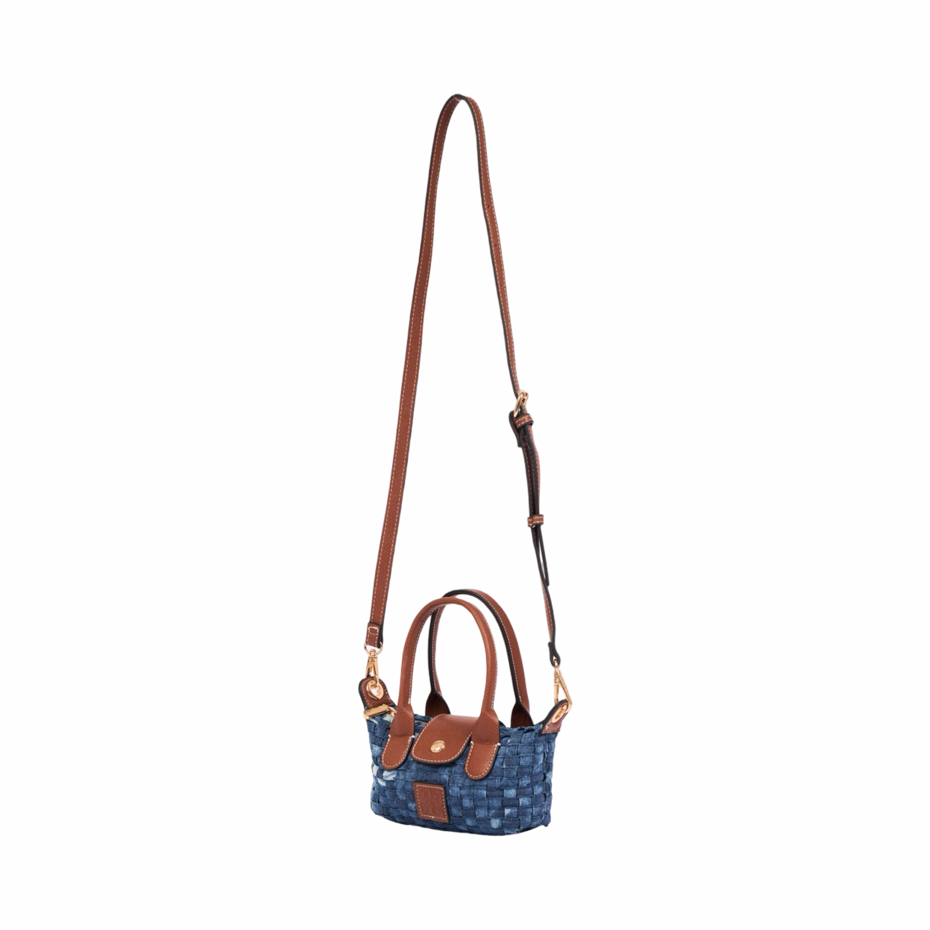 Midnight Weave – Woven Mini Shoulder Bag S – Denim