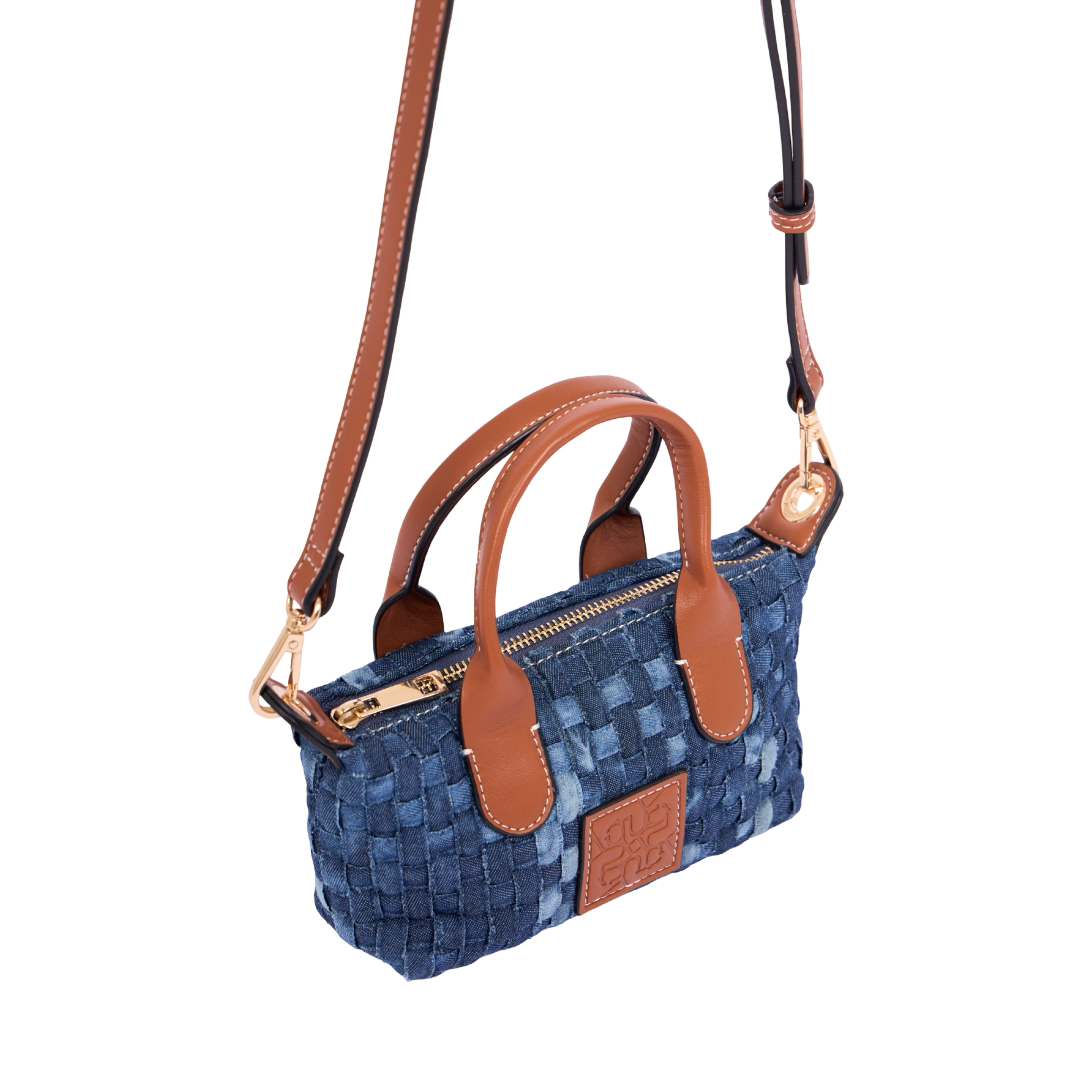 Midnight Weave – Woven Mini Shoulder Bag S – Denim