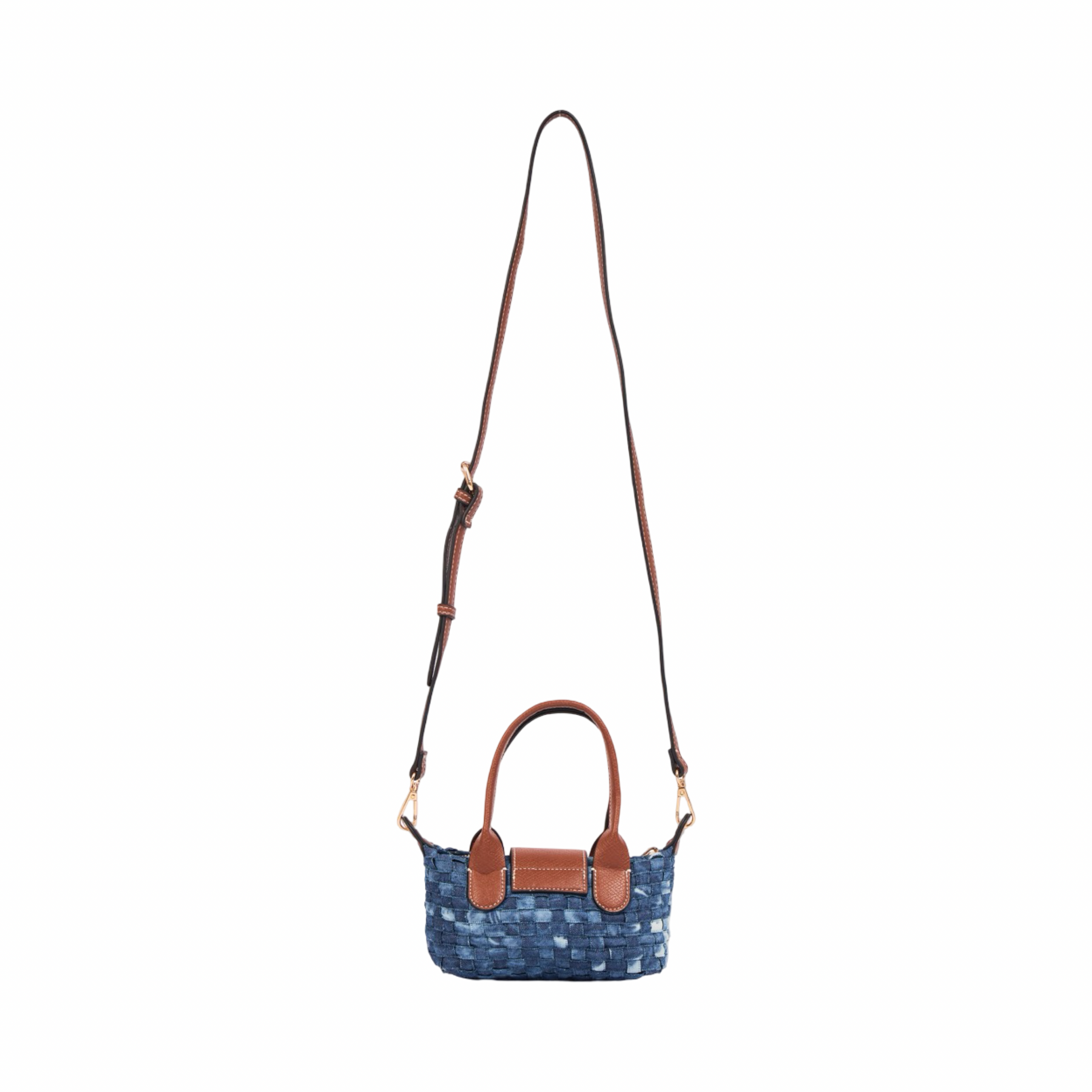 Midnight Weave – Woven Mini Shoulder Bag S – Denim