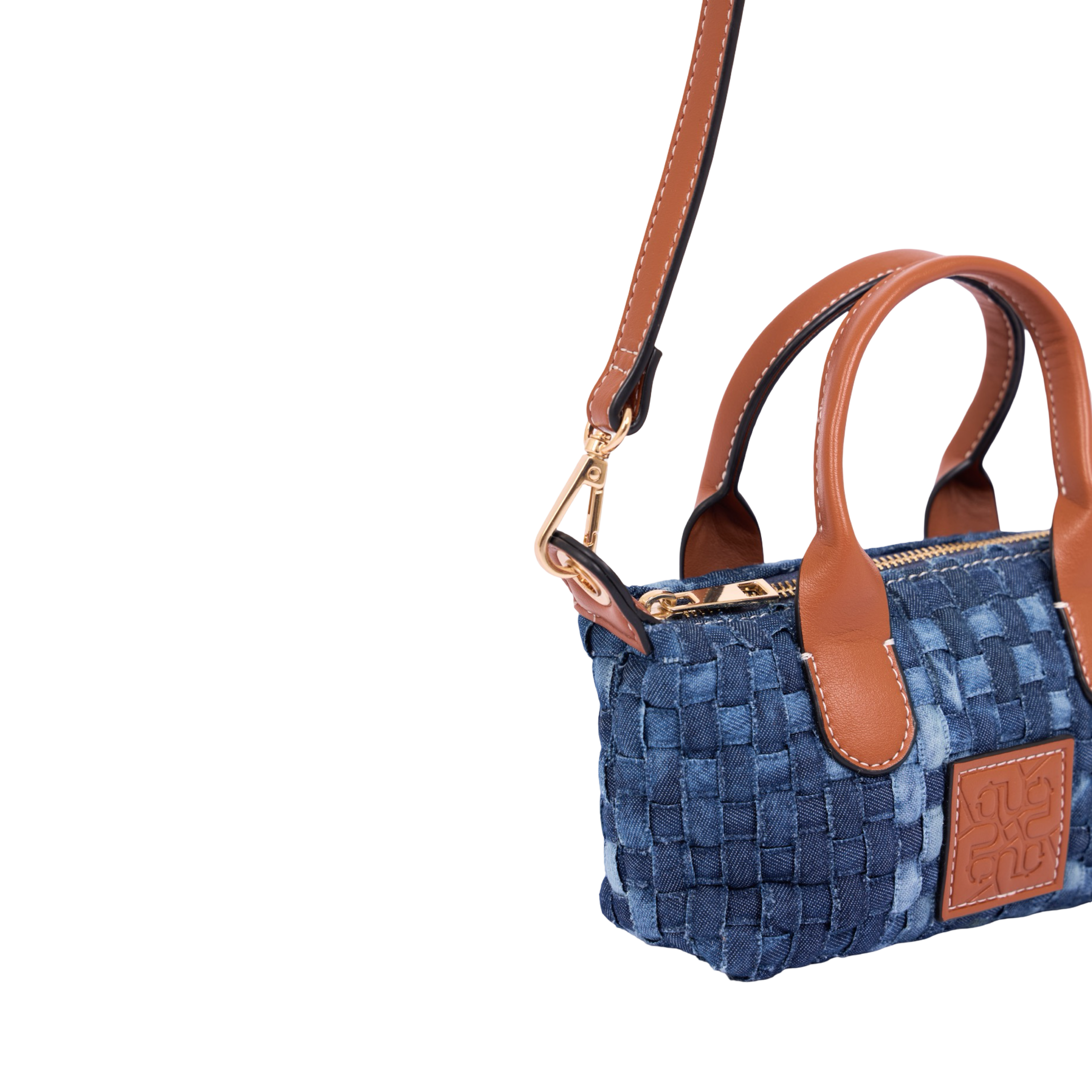 Midnight Weave – Woven Mini Shoulder Bag S – Denim