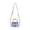 Midnight Weave – Woven Shoulder Bag M – Light Denim