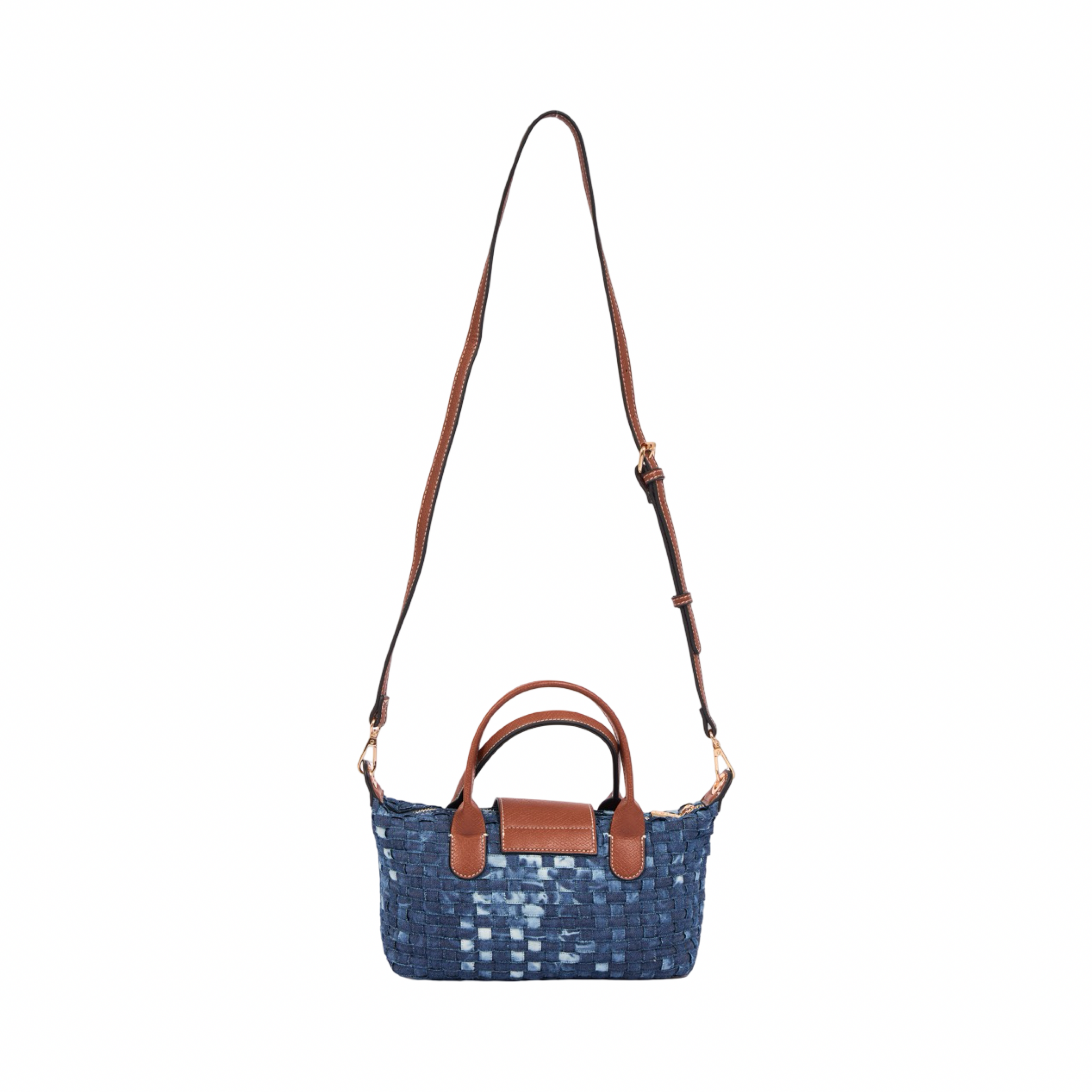 Midnight Weave – Woven Shoulder Bag M – Denim