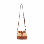Artisan Vovage – Straw Mini Bucket Shoulder Bag – Brown