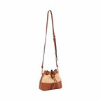 Artisan Vovage – Straw Mini Bucket Shoulder Bag – Brown