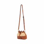 Artisan Vovage – Straw Mini Bucket Shoulder Bag – Brown