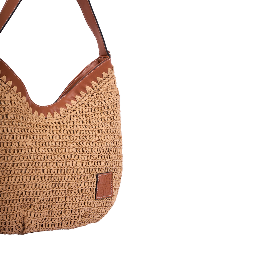 Everyday Earth – Straw Tote Bag – Brown