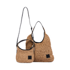 Artisan Vovage – Straw Hobo Tote Bag M – Black