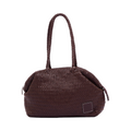 Woven Leather Shoulder Bag – Brown