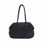 Artisan Leather – Woven Leather Shoulder Bag – Black