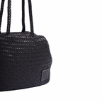Artisan Leather – Woven Leather Shoulder Bag – Black