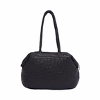 Artisan Leather – Woven Leather Shoulder Bag – Black