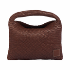 Artisan Leather – Woven Leather Tote Bag – Dark Brown