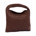 Artisan Leather – Woven Leather Tote Bag – Dark Brown