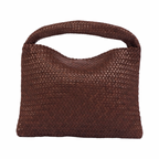 Artisan Leather – Woven Leather Tote Bag – Dark Brown