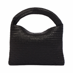 Artisan Leather – Woven Leather Hobo Bag – Black