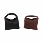 Artisan Leather – Woven Leather Hobo Bag – Black