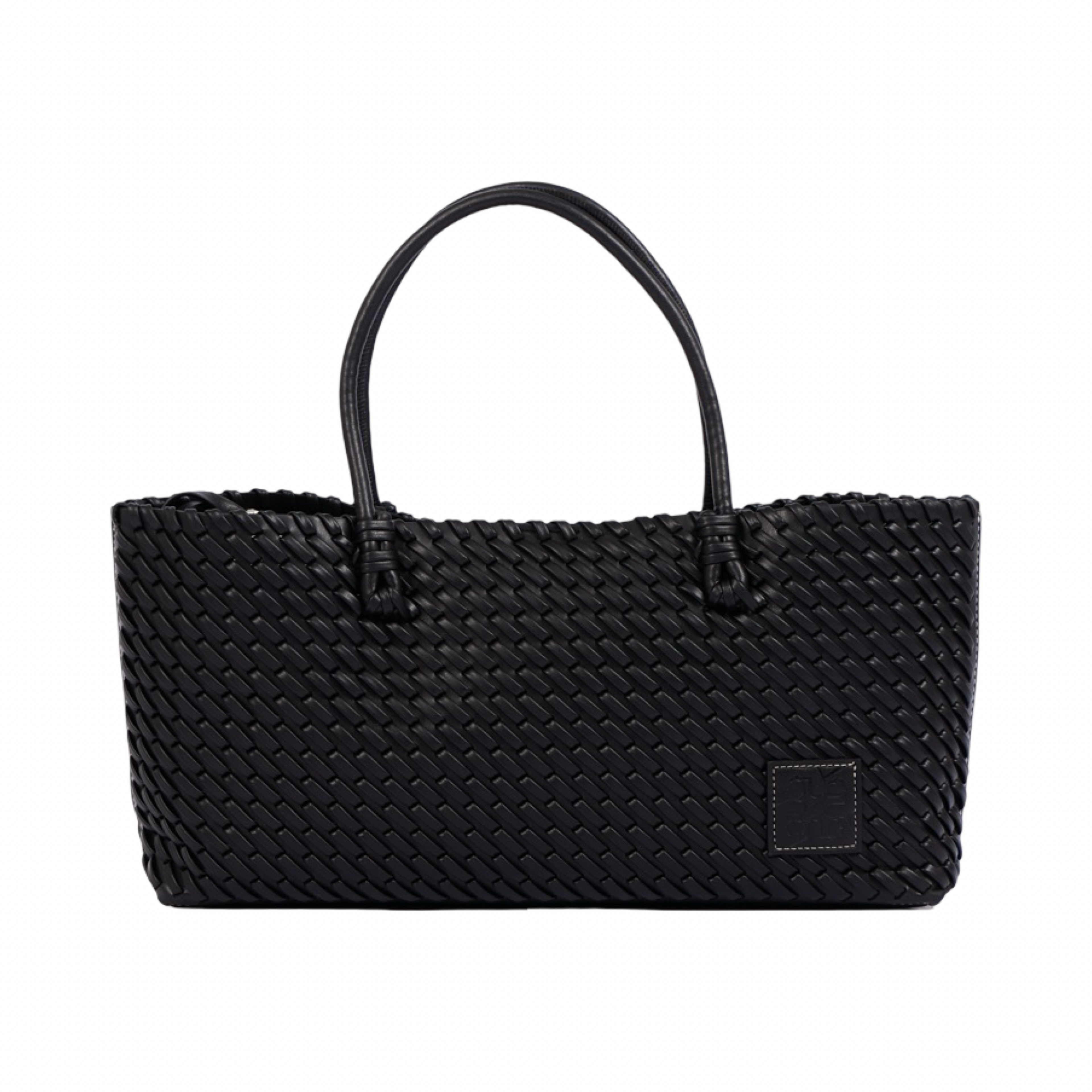 Woven Tote Bag L – Black