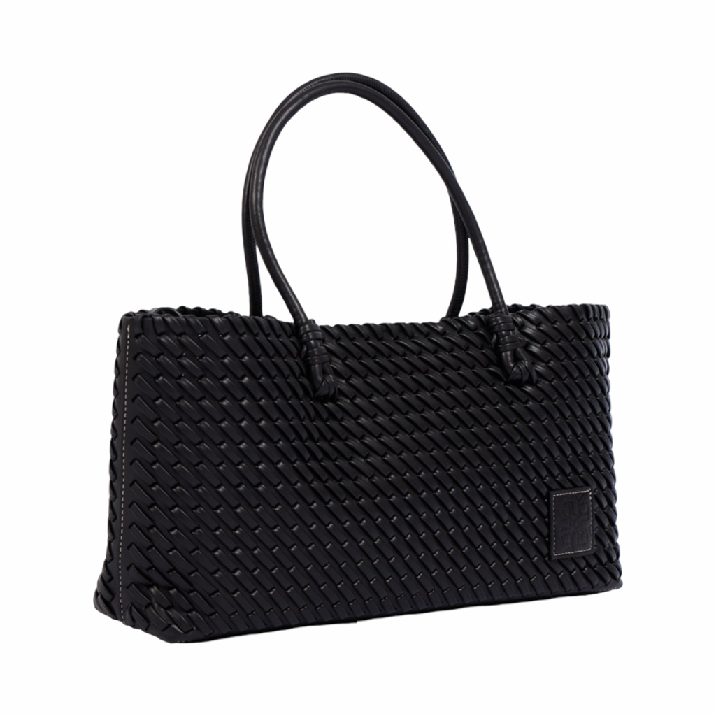 Woven Tote Bag L – Black