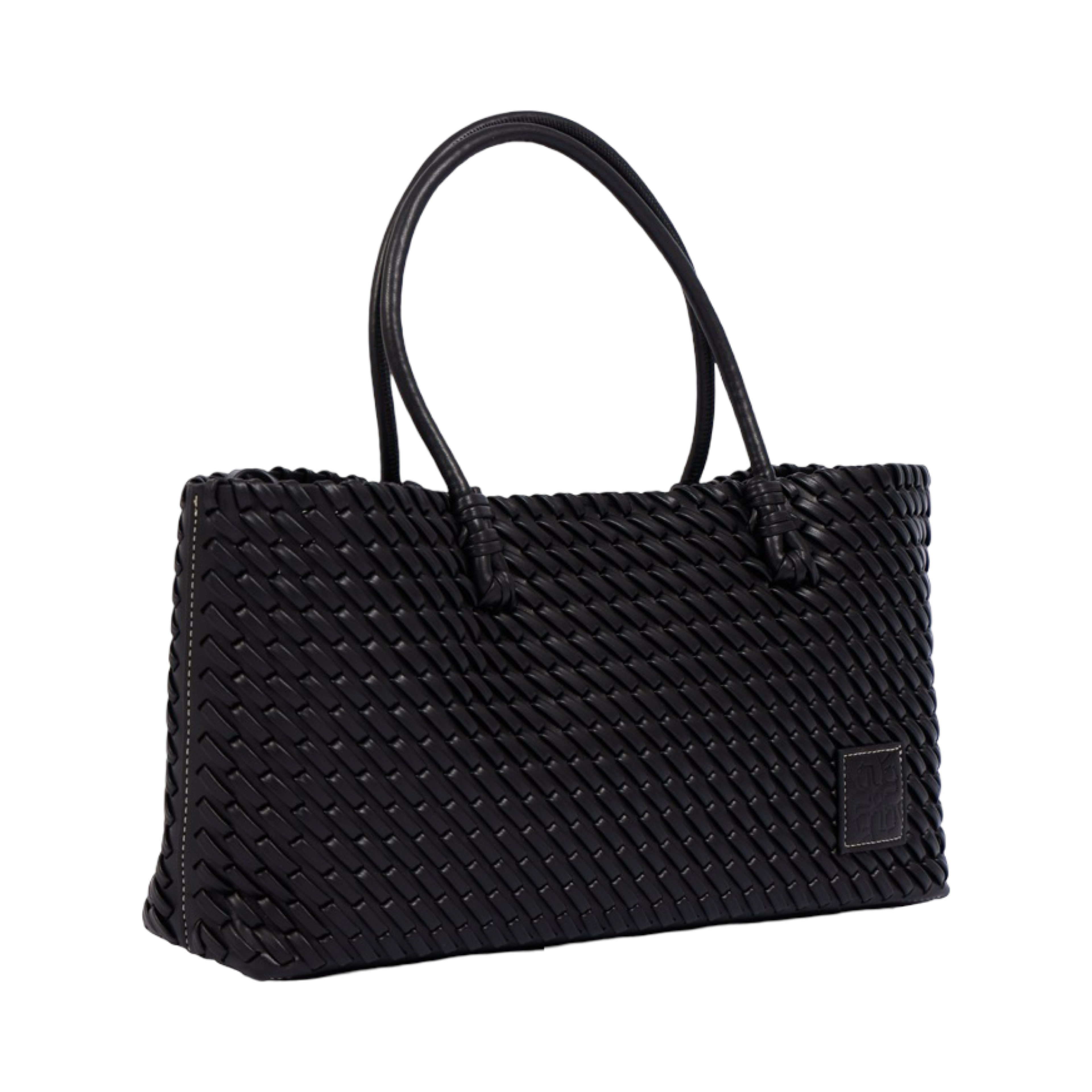 Woven Tote Bag L – Black