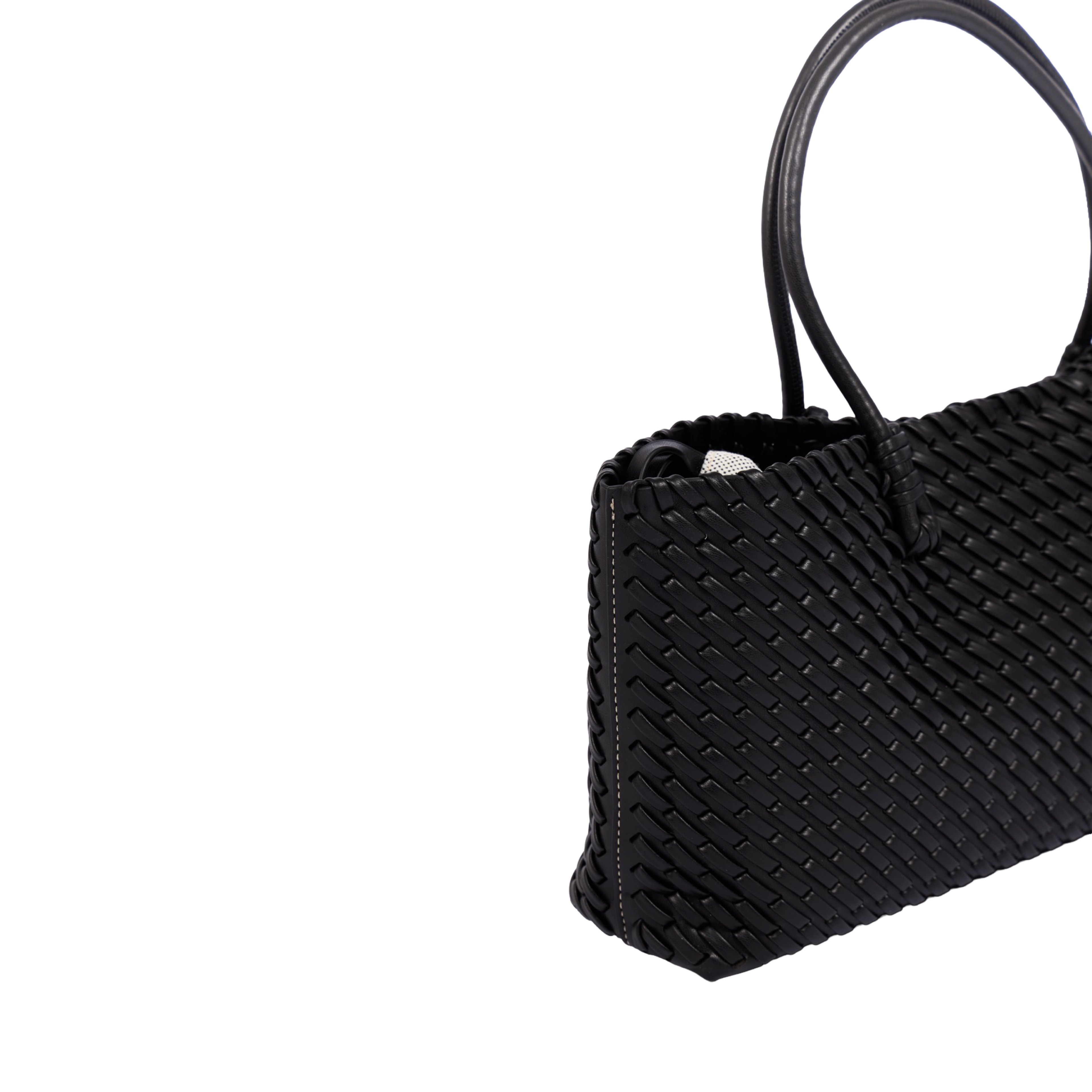 Woven Tote Bag L – Black