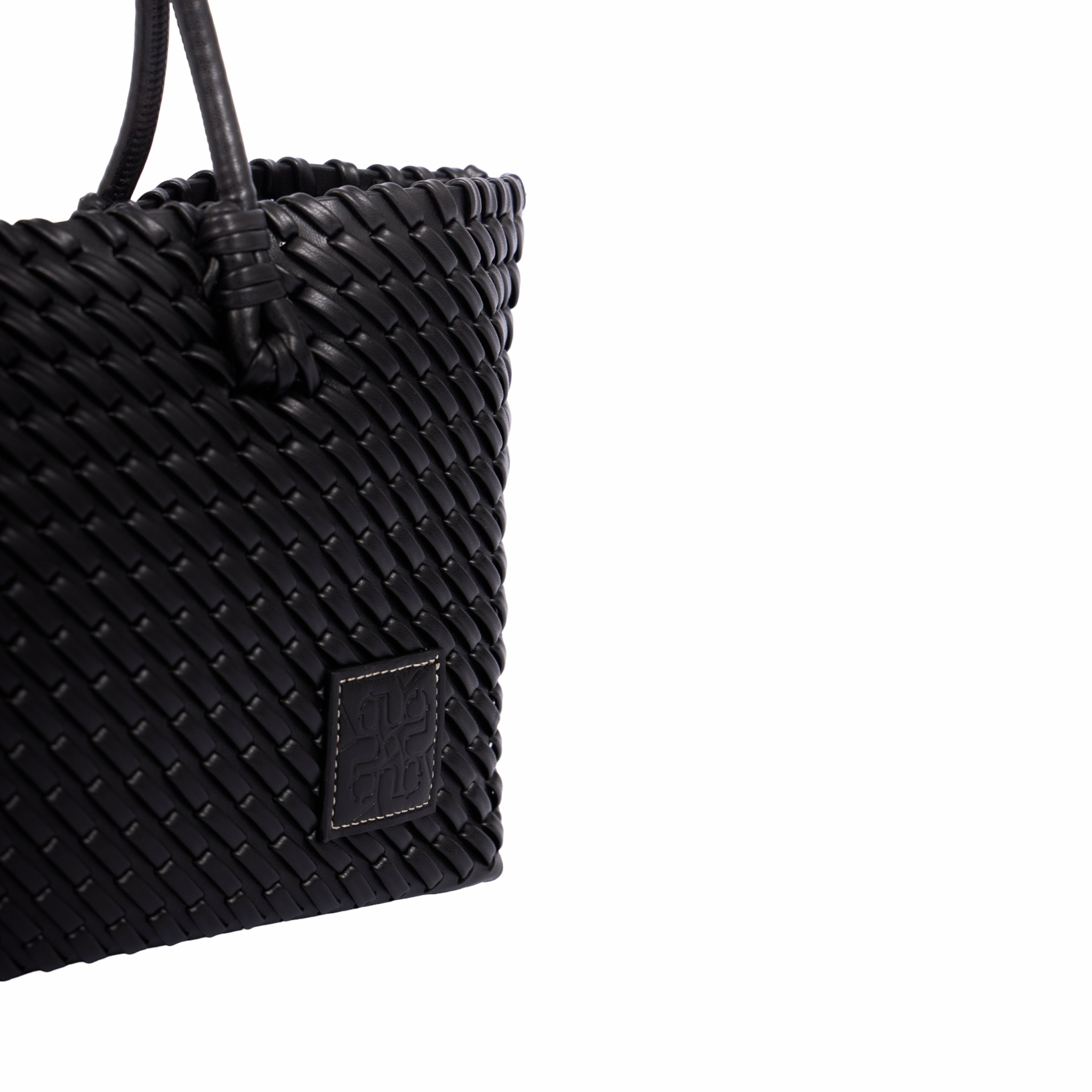 Woven Tote Bag L – Black