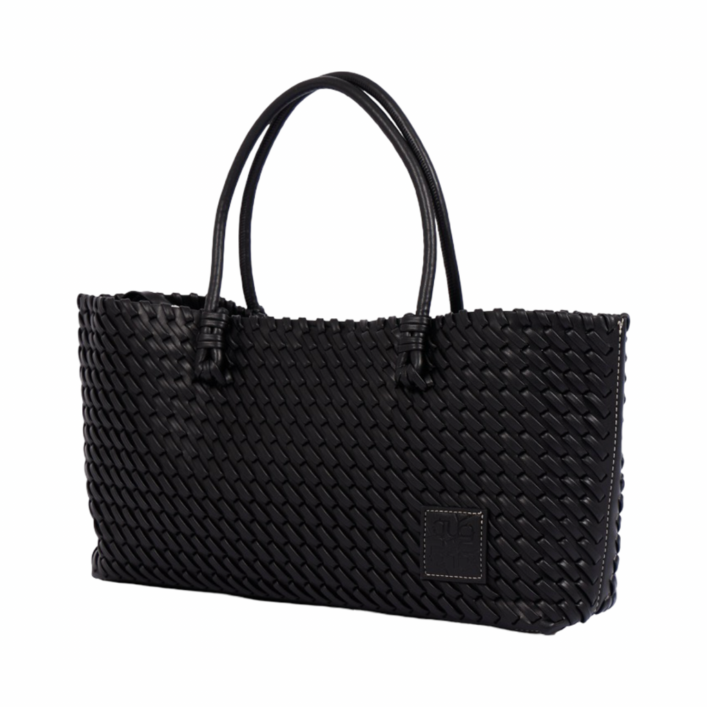 Woven Tote Bag L – Black