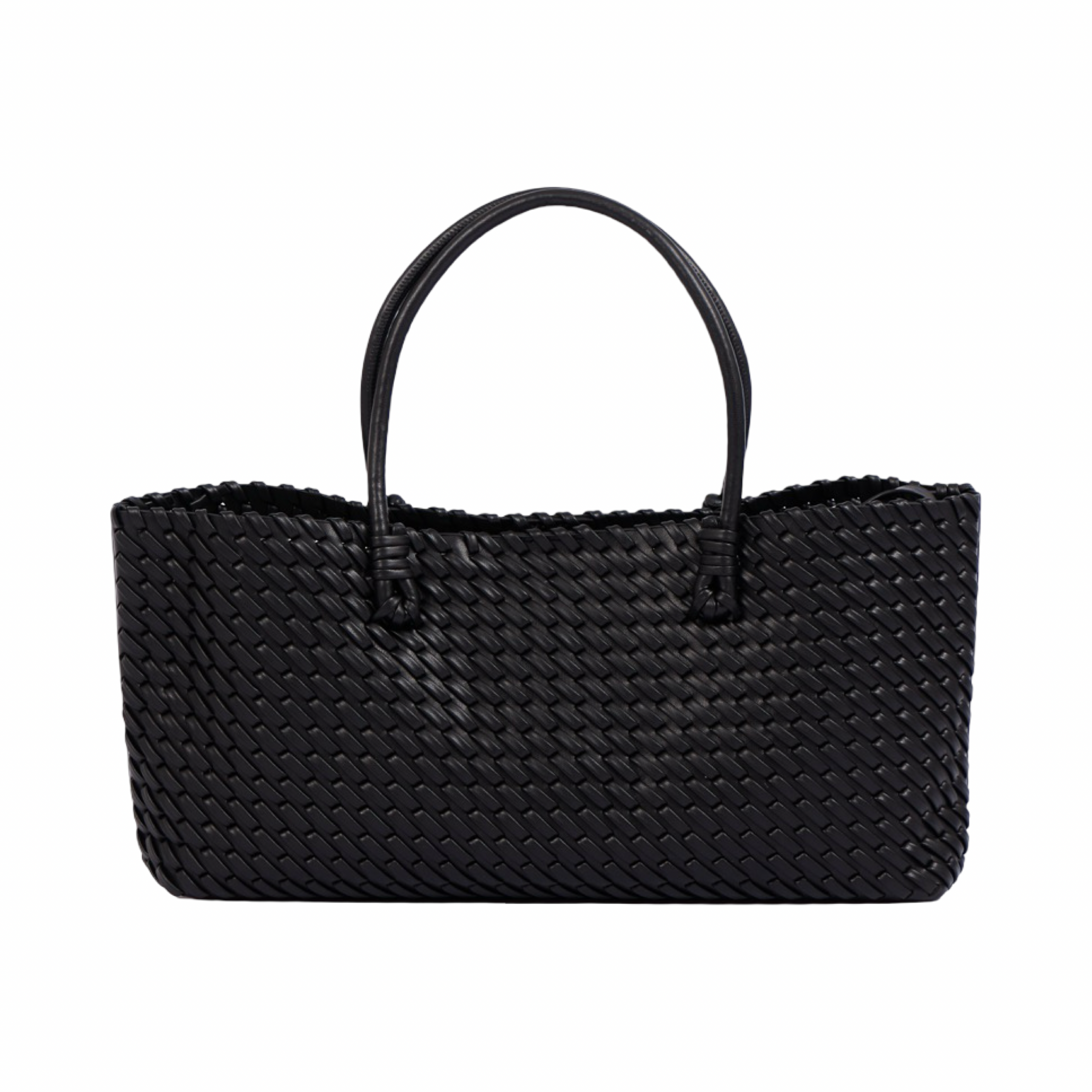 Woven Tote Bag L – Black