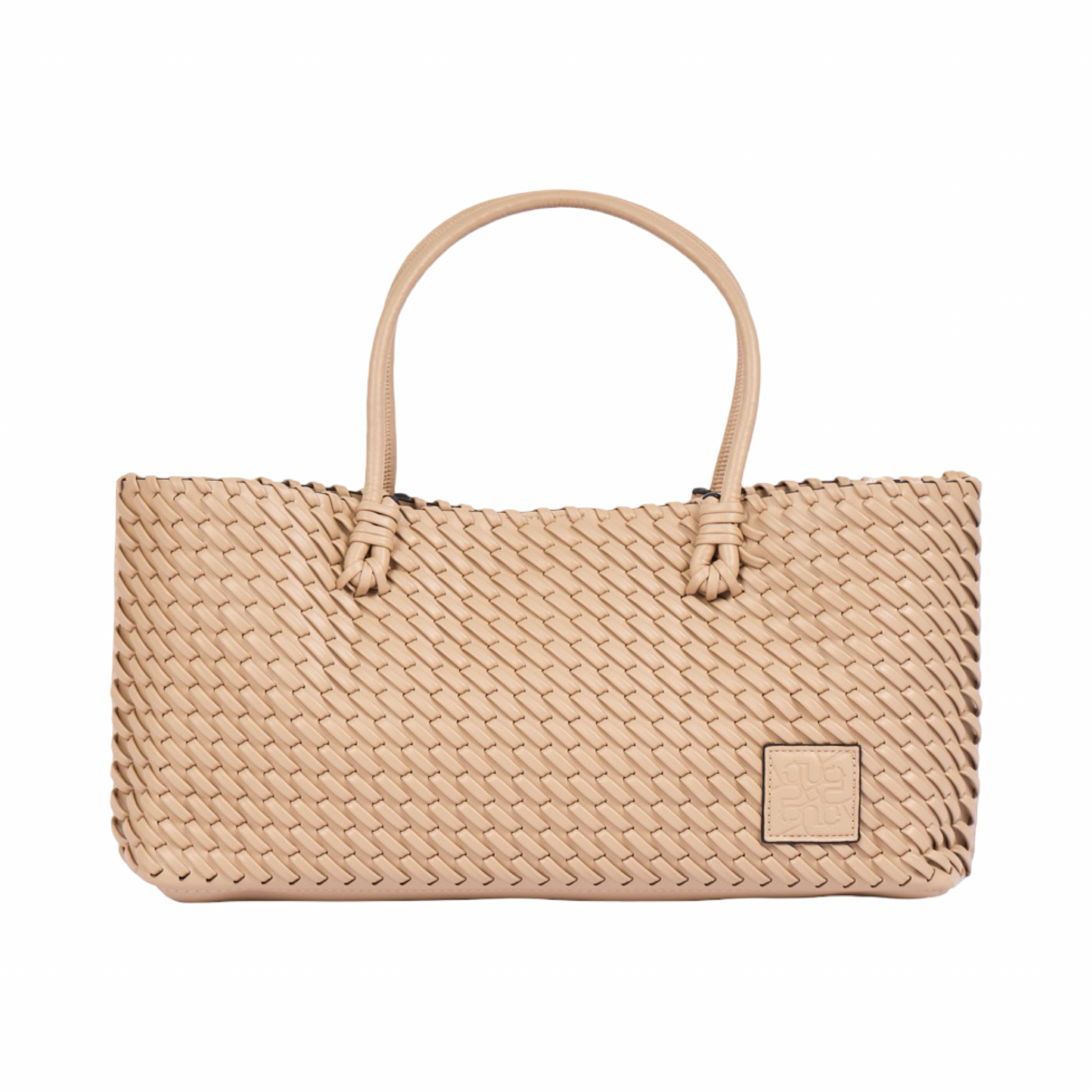 Woven Tote Bag L – Beige