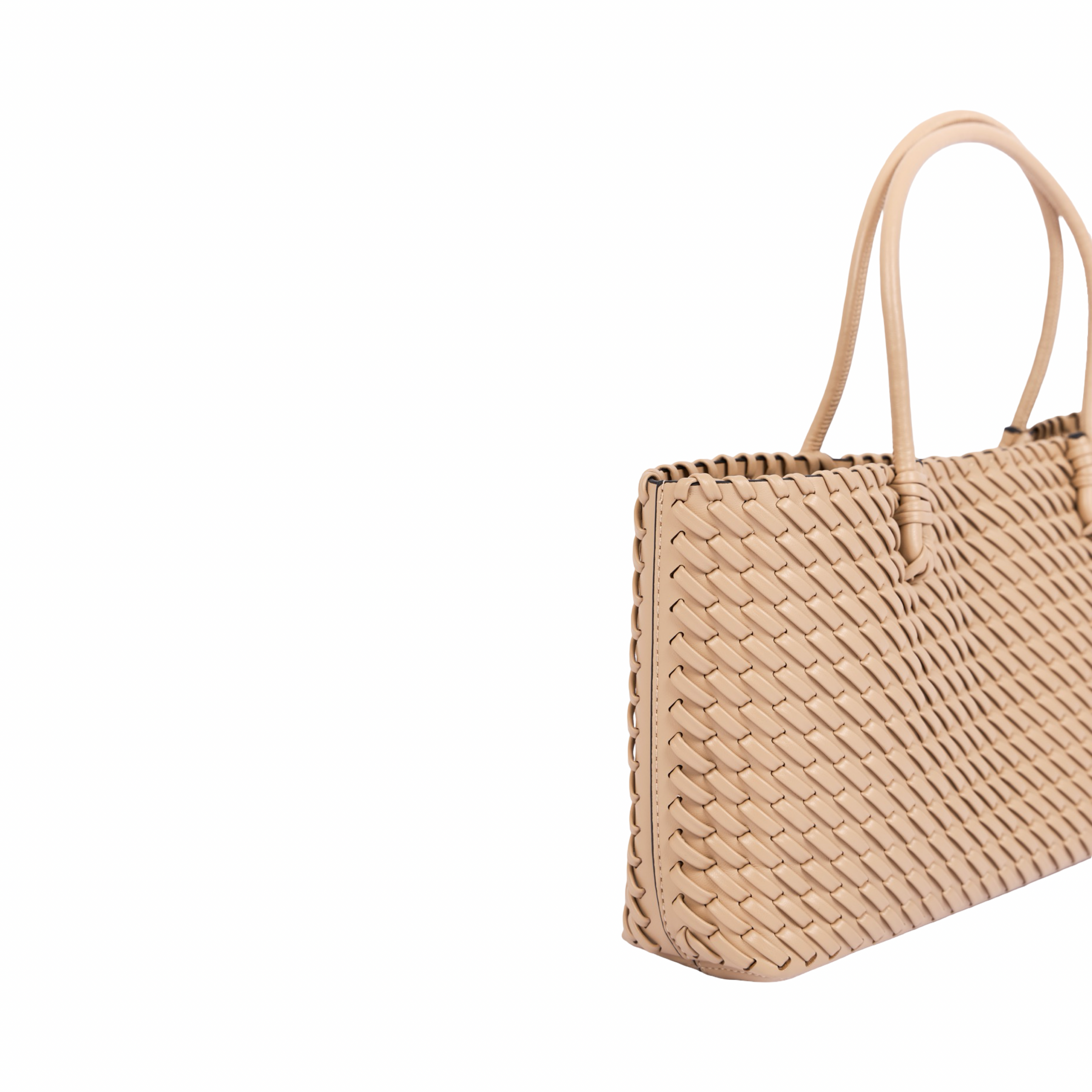 Woven Tote Bag L – Beige
