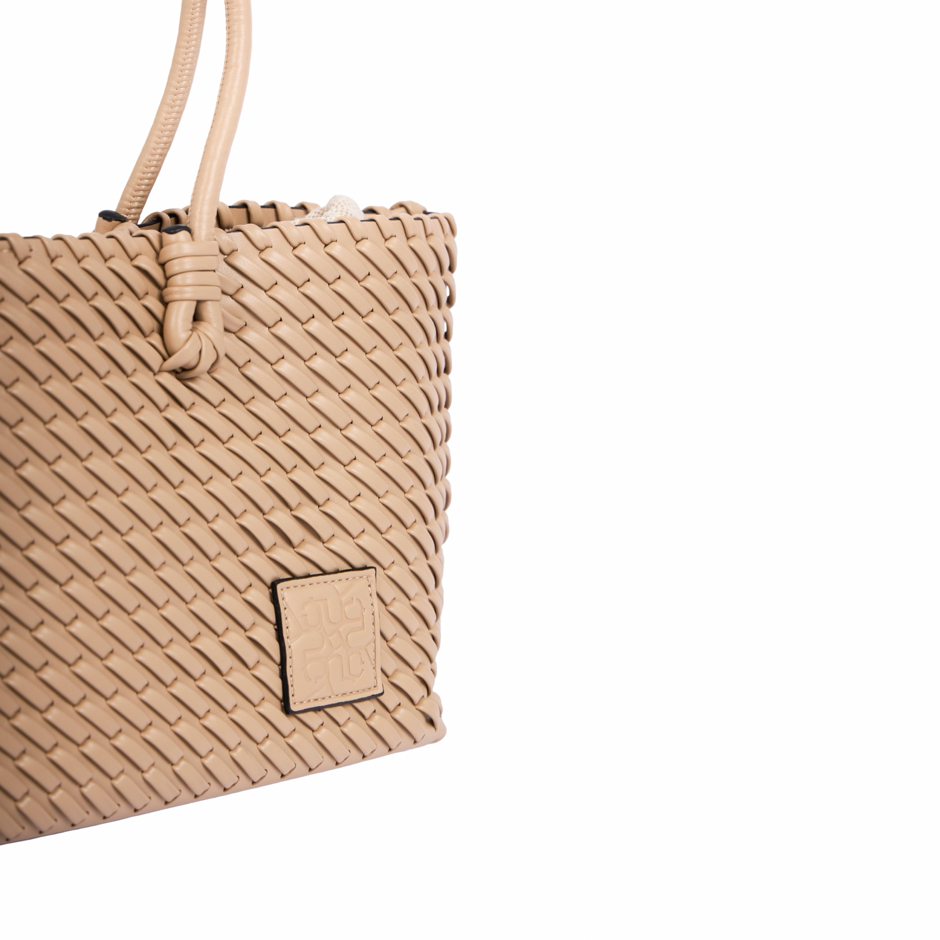 Woven Tote Bag L – Beige