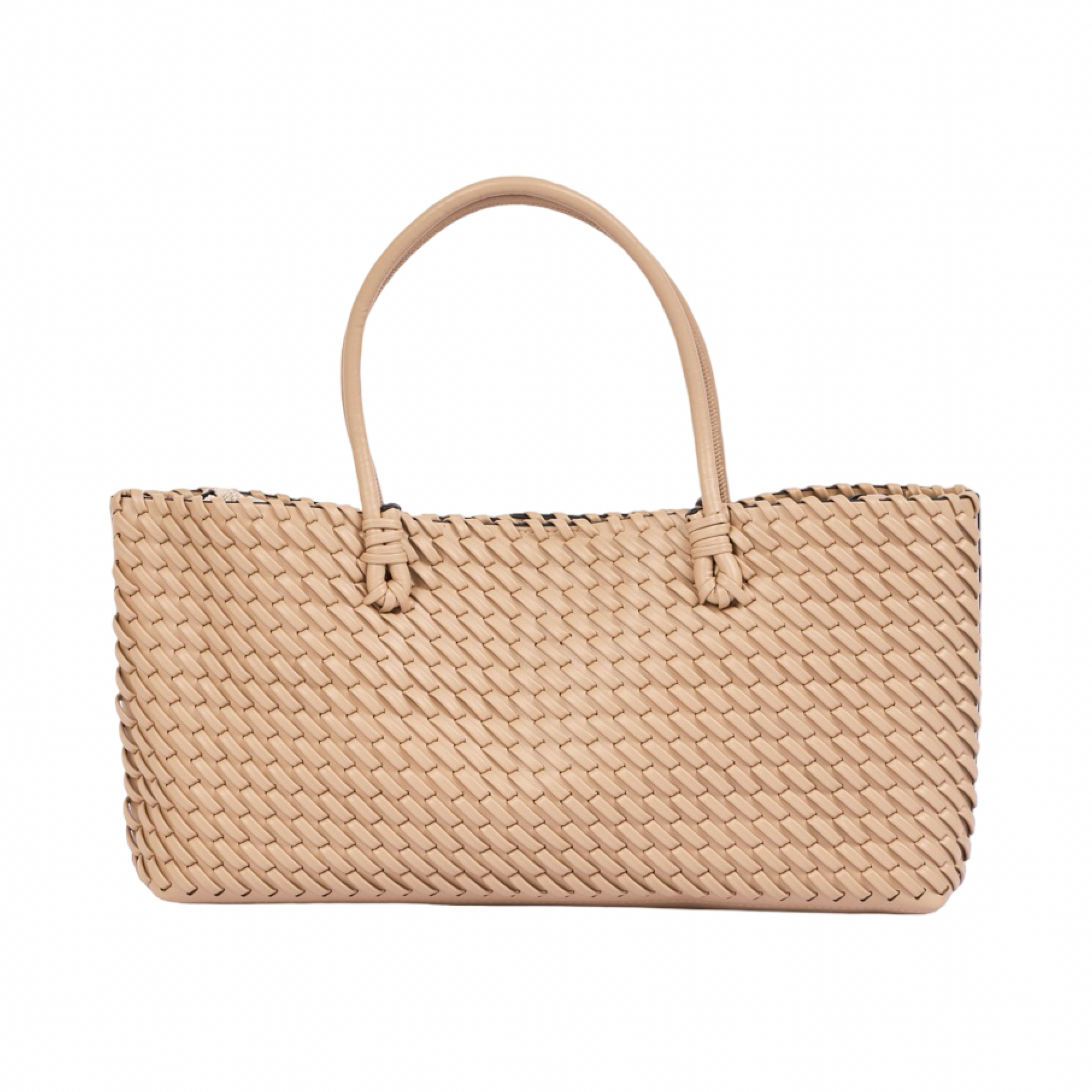 Woven Tote Bag L – Beige