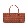 Woven Tote Bag L – Brown