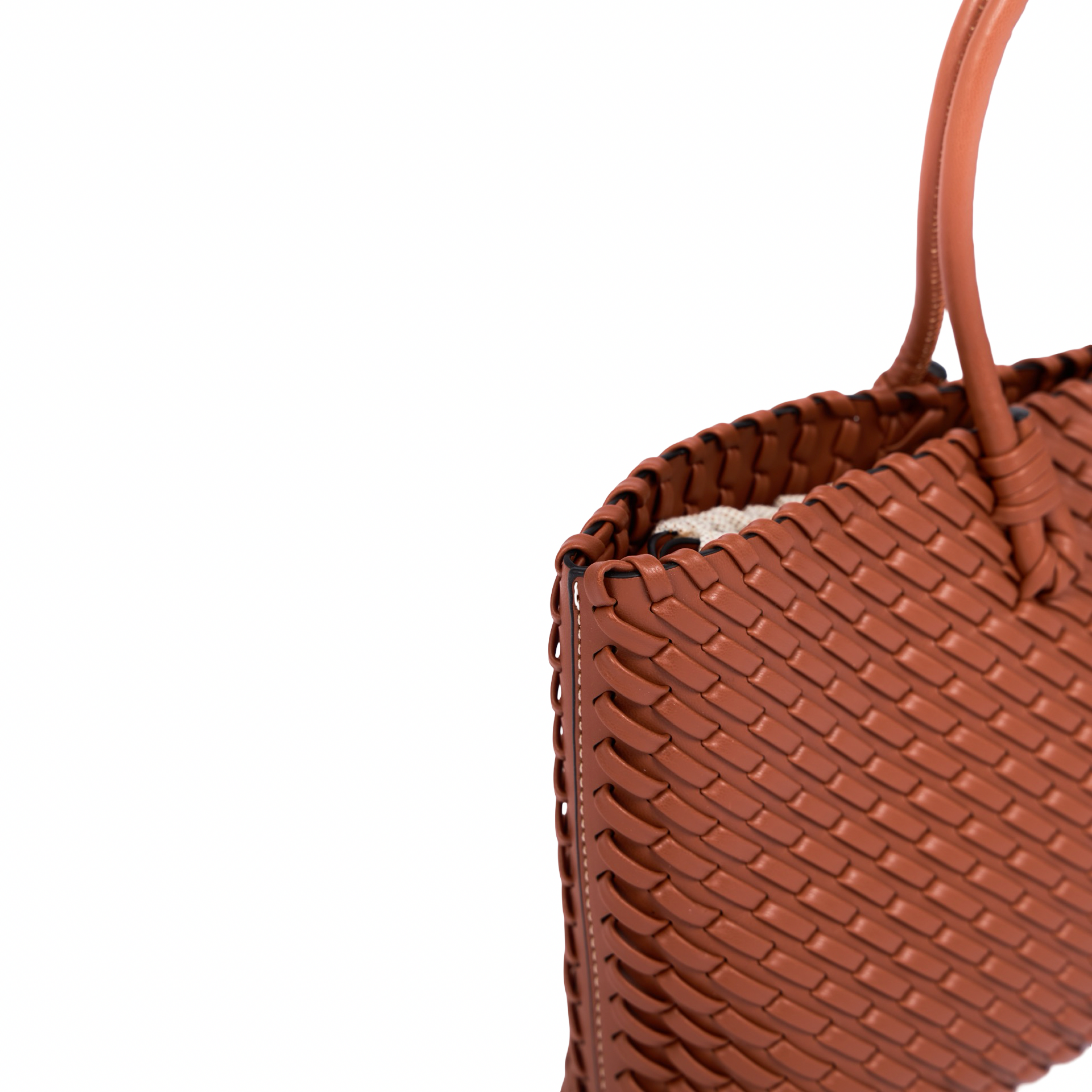 Woven Tote Bag L – Brown