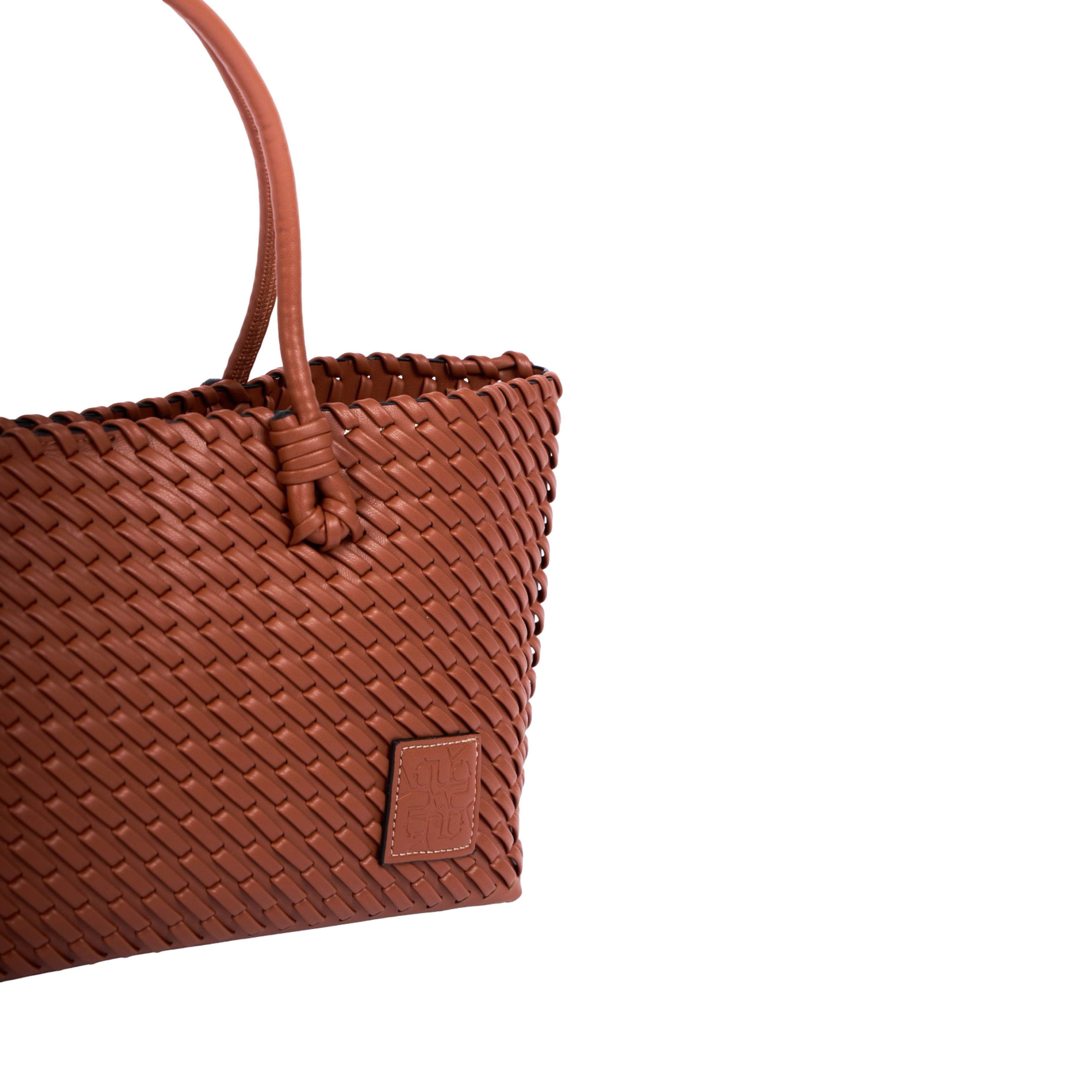 Woven Tote Bag L – Brown