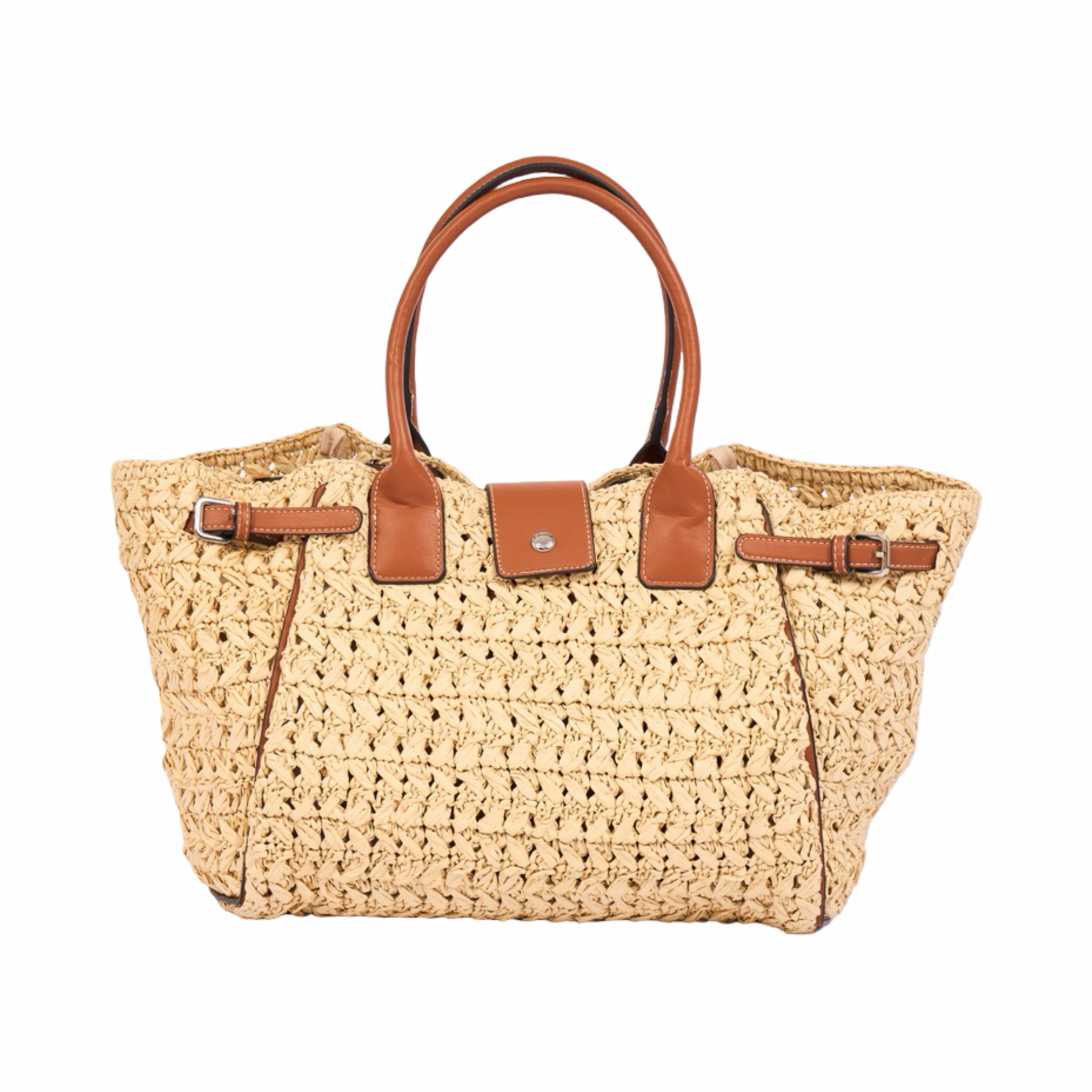 Everyday Earth – Straw Satchel Bag M – Brown
