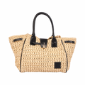 Everyday Earth – Straw Satchel Bag M – Black