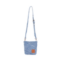 Midnight Weave – Woven Denim Crossbody Bag – Washed