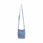 Signature Weave – Denim Crossbody Bag – Washed