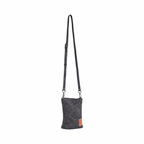 Signature Weave – Denim Crossbody Bag – Black
