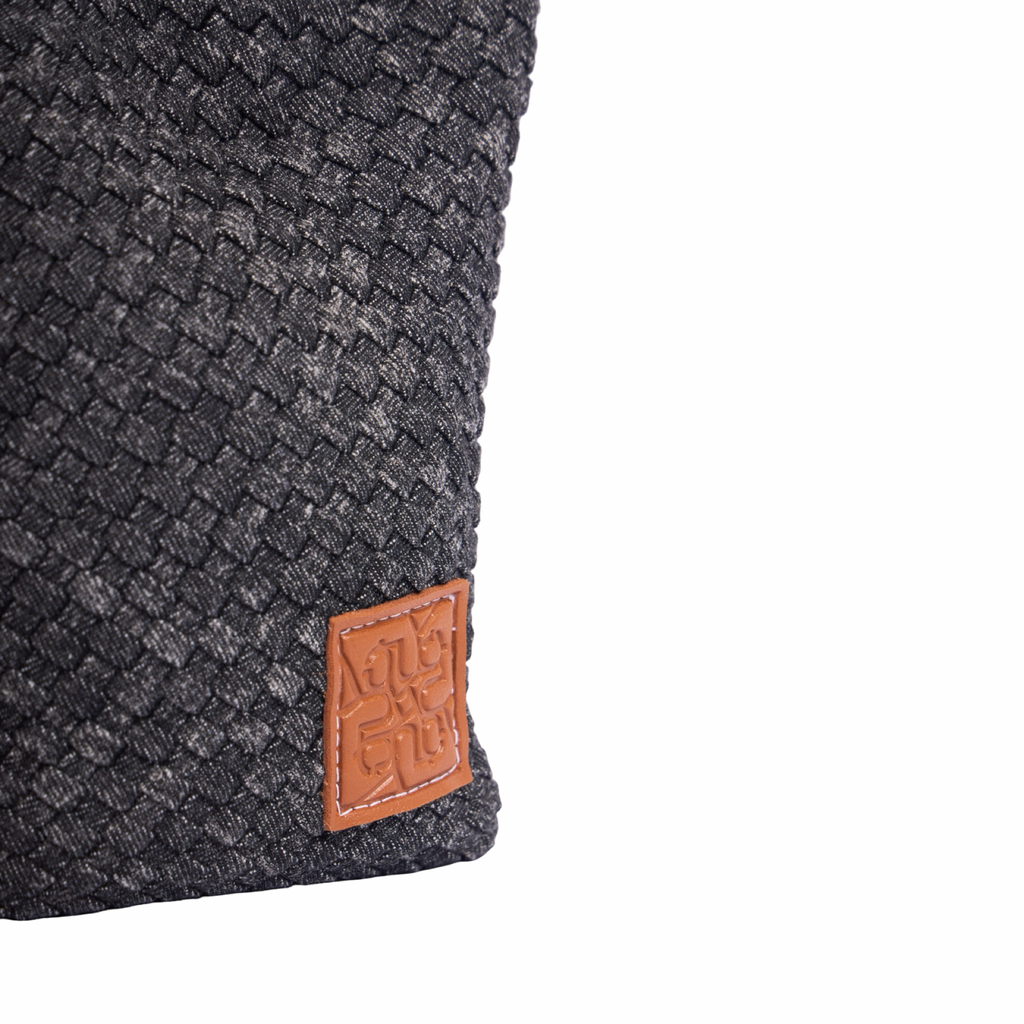 Signature Weave – Denim Crossbody Bag – Black