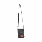 Signature Weave – Denim Crossbody Bag – Black