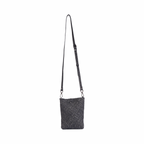 Signature Weave – Denim Crossbody Bag – Black