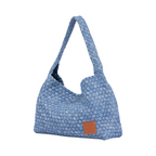 Signature Weave – Denim Shoulder Bag – Stonewashed