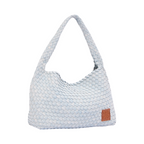 Signature Weave – Denim Shoulder Bag – Sky Blue