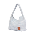 Signature Weave – Denim Shoulder Bag – Sky Blue